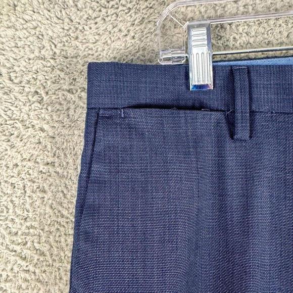 Banana Republic Pants Mens 33 Blue Tailored Slim Fit Dress Trousers Office 34x34 - Picture 4 of 16